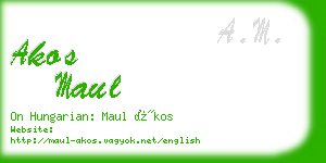 akos maul business card